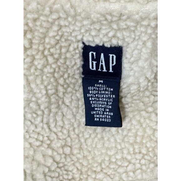 Gap Women’s Corduroy Vest Sherpa Fleece Lined Pockets Snap Up Size Medium - Picture 4 of 4